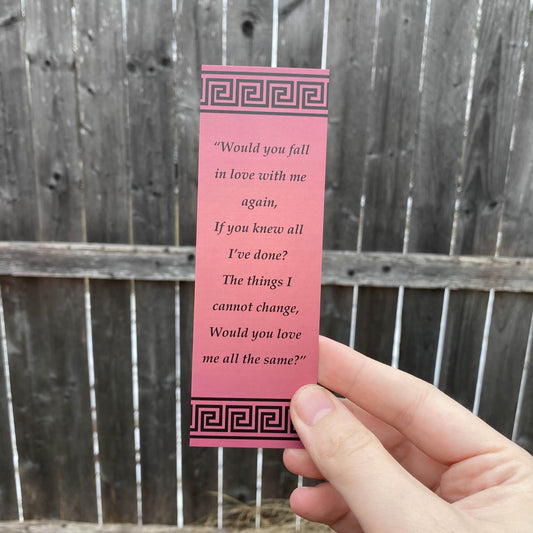 Fall in Love With Me - Greek Musical Bookmark