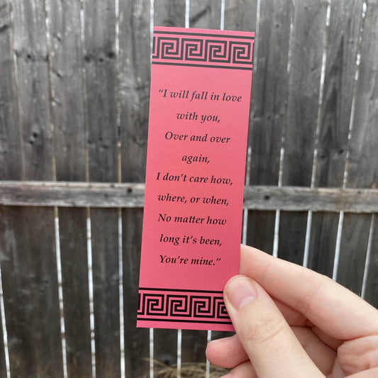 Fall in Love with You - Greek Musical Bookmark