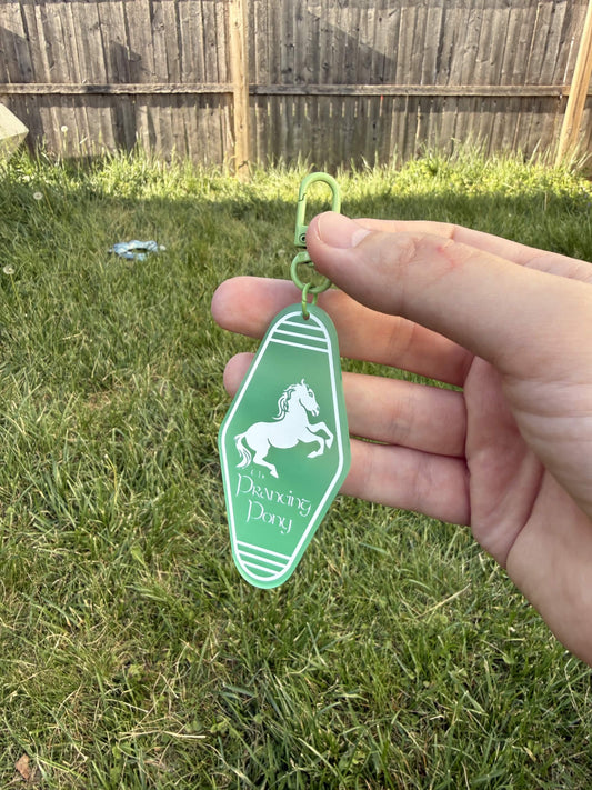 Prancing Pony Hotel Keychain