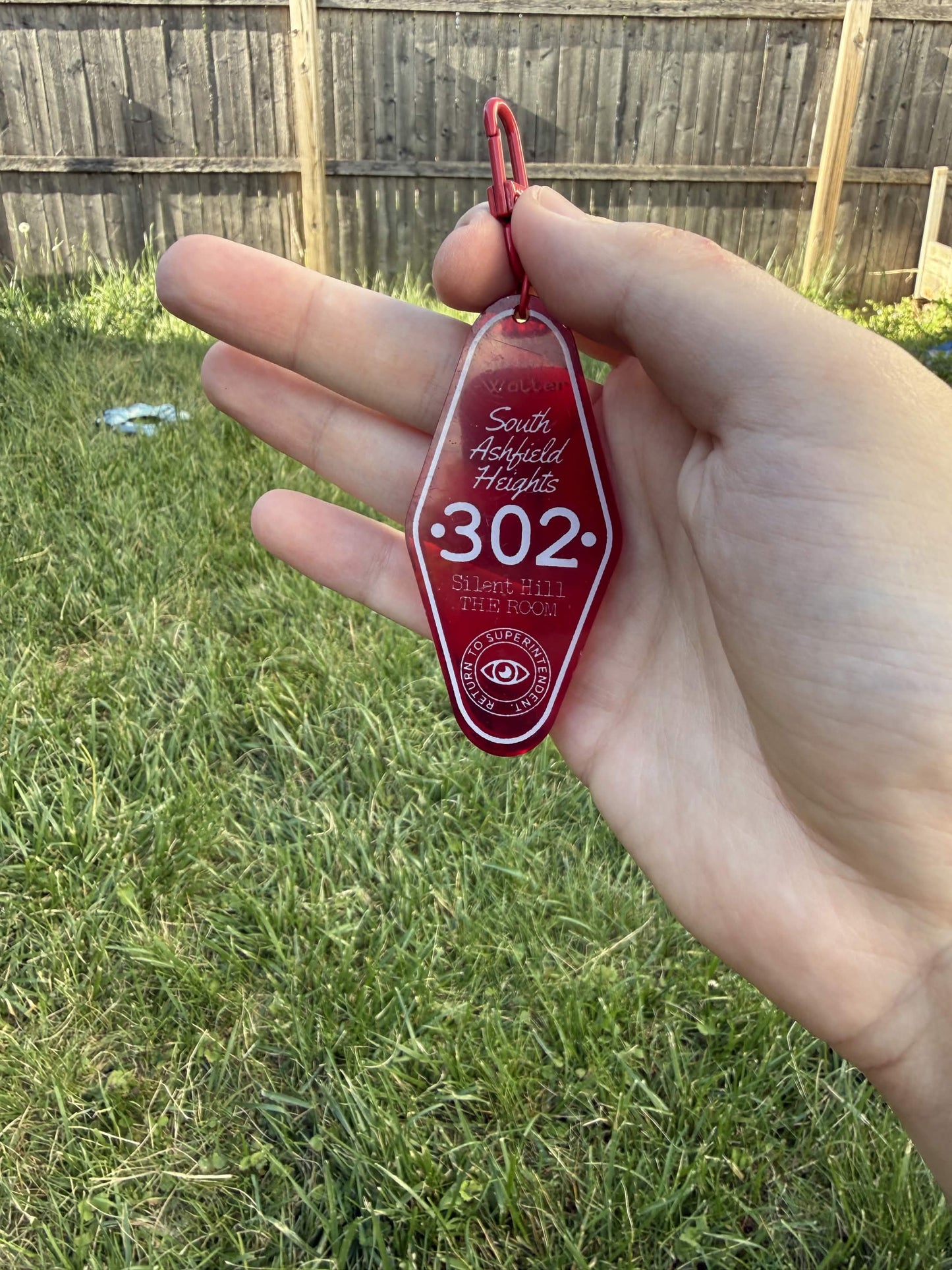 Room 302 Hotel Keychain