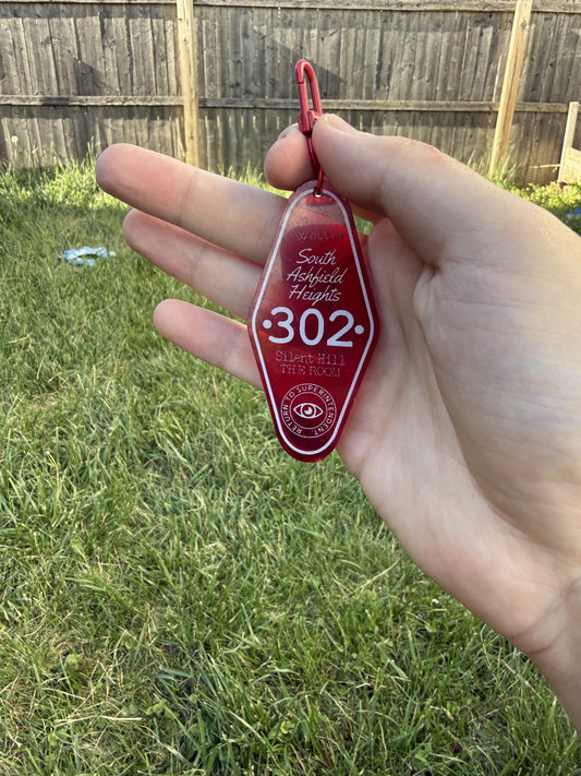 Room 302 Hotel Keychain