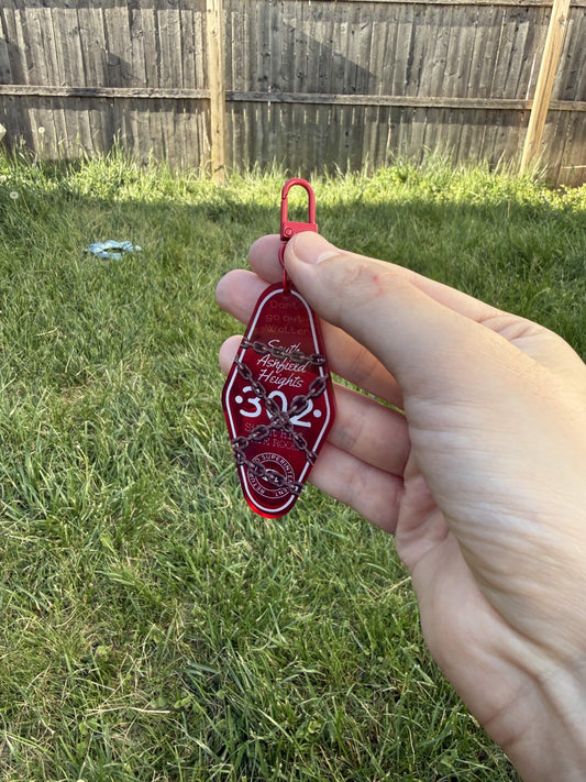 Room 302 *Rusted* Chains Hotel Keychain