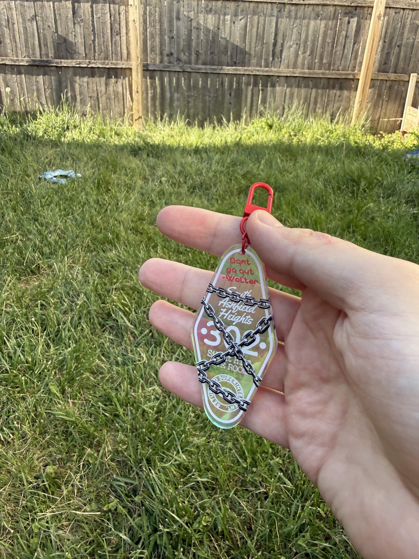 Room 302 *Silver* Chains Hotel Keychain