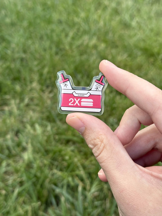 Drinkable Cheeseburger Acrylic Pin - Marathon