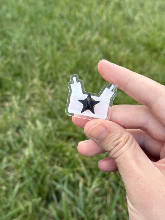 Drinkable Cheeseburger Acrylic Pin - Marathon
