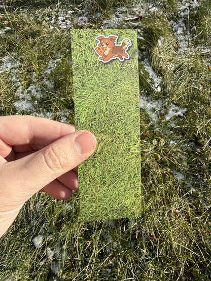 Puppy Grass Bookmark