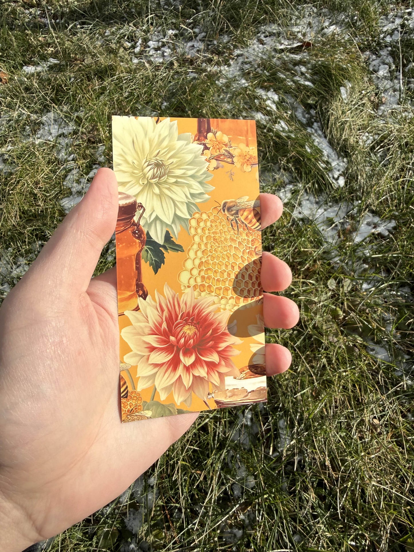 Bee and Honey Bookmark