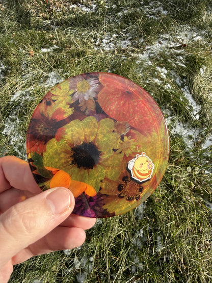 Bee in Flowers Acrylic Coaster