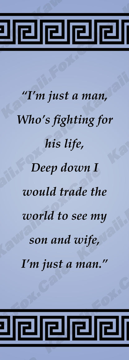 Just a Man - Greek Musical Bookmark