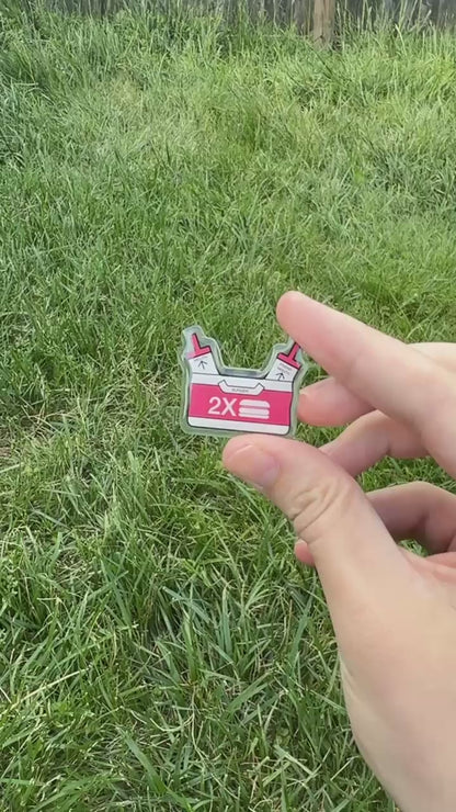 Drinkable Cheeseburger Acrylic Pin - Marathon