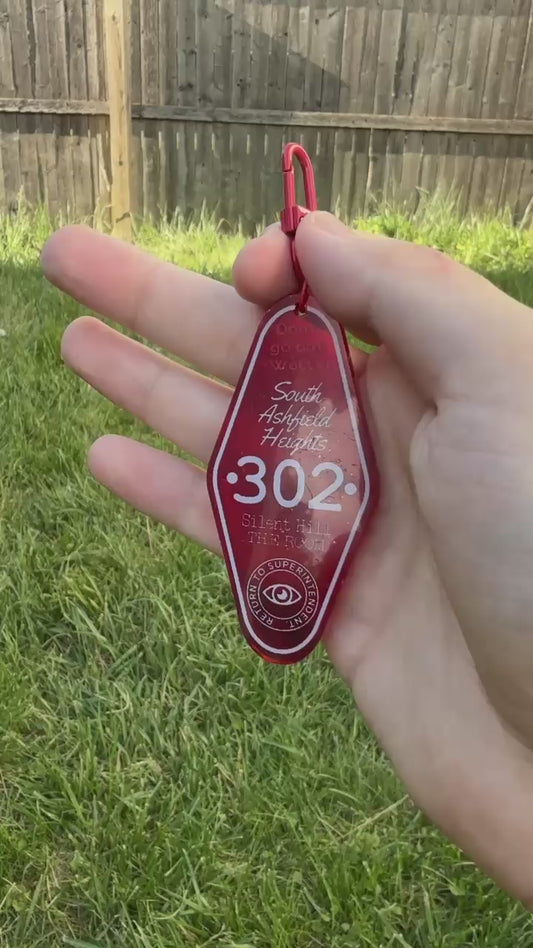 Room 302 Hotel Keychain