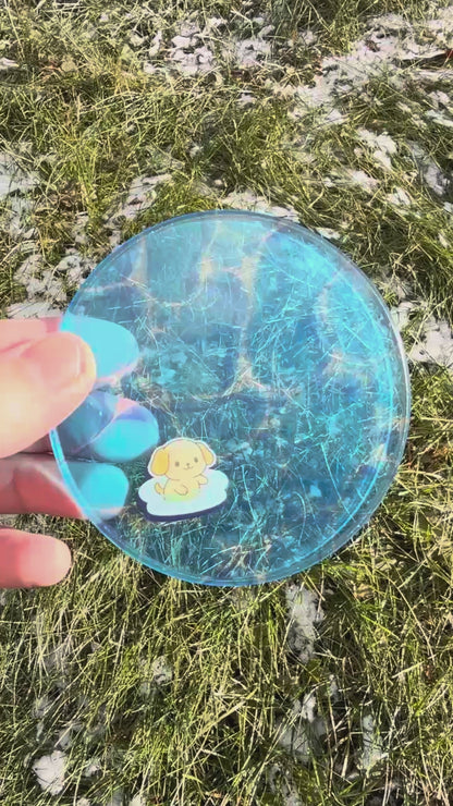Puppy in a Pool Acrylic Coaster