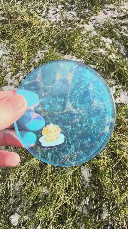 Puppy in a Pool Acrylic Coaster