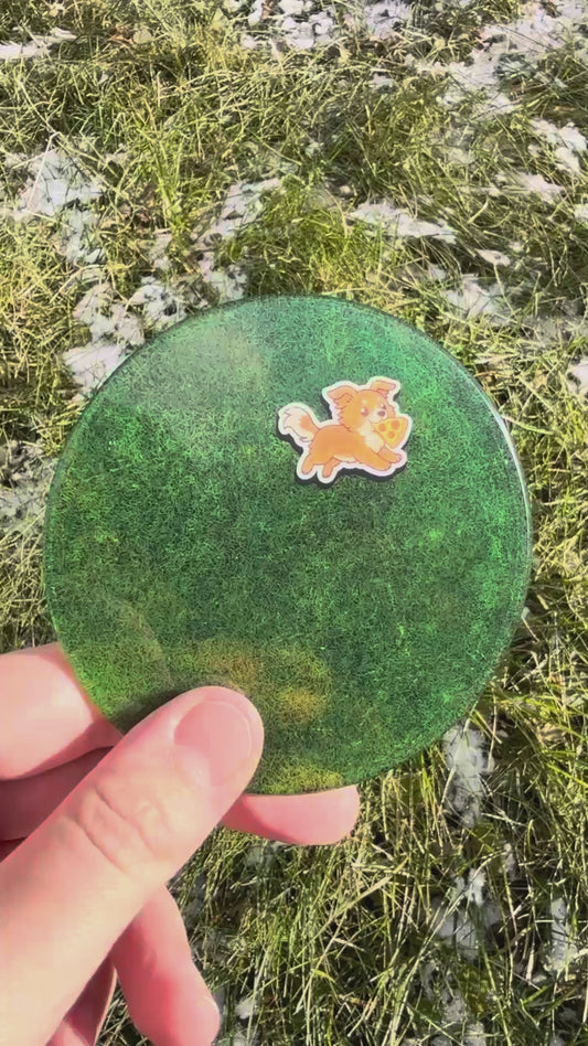 Puppy on Grass Acrylic Coaster