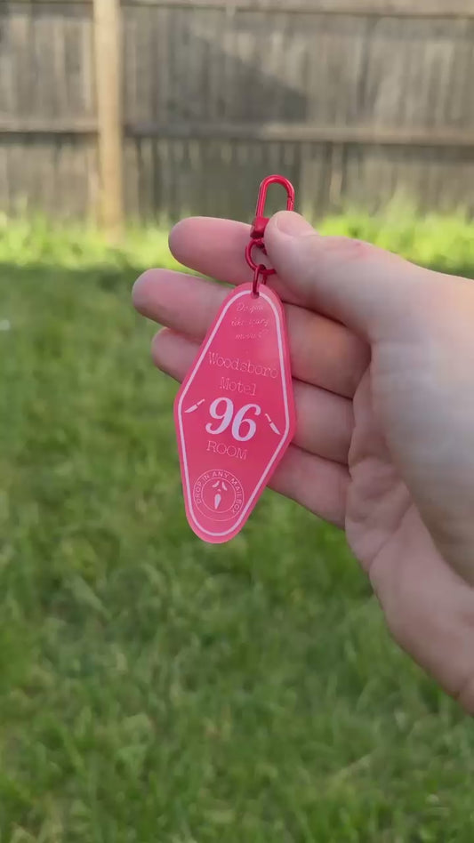 Woodsboro Motel Keychain