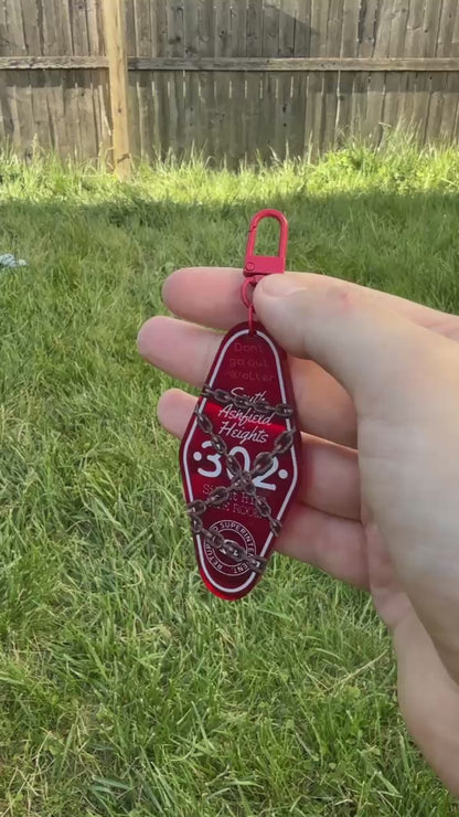 Room 302 *Rusted* Chains Hotel Keychain